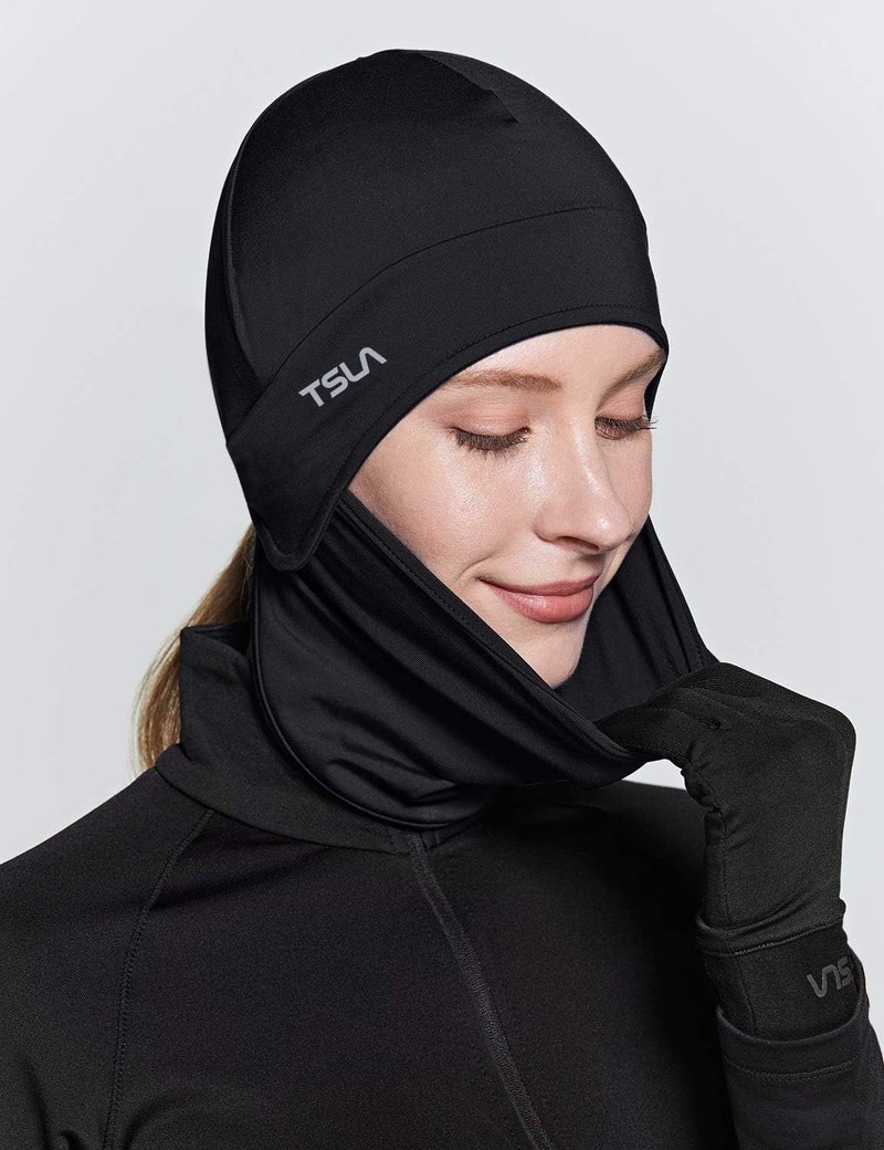 TSLA Men and Women Thermal Fleece Skull Cap, Winter Ski Cycling Under Helmet Liner, Running Beanie Hat - Image 4
